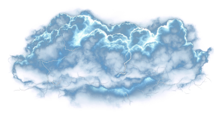 PNG White clouds in the sky lightning illustration storm.
