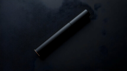 Naklejka premium Elegant Black Mascara Tube On Dark Background