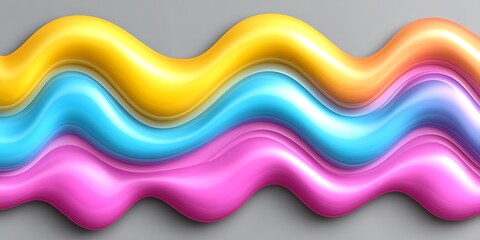 Colorful Waves Abstract Background Design with Swirling Gradient Fluid