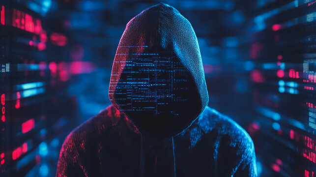 Hackers are planning to hack and attack Zeroday networks and cyber security systems in Smart digital city with Data center on cloud cyber security and Blue Binary Data Software Programming Code 