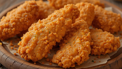 Delicious Golden Fried Chicken Tenders with Crispy Coating