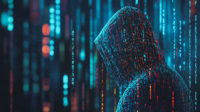 Hackers are planning to hack and attack Zeroday networks and cyber security systems in Smart digital city with Data center on cloud cyber security and Blue Binary Data Software Programming Code 