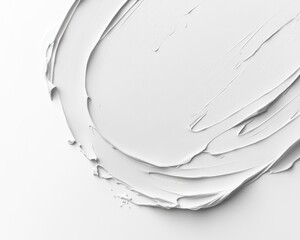 Thick White Creamy Swirl Texture Close-up for Cosmetic or Food Application
