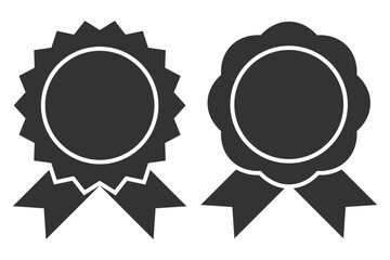 Medal set with ribbon. Badge vector set. Awards icon vector. Achieve sign and symbols. Medal icon. Vector illustrator. 