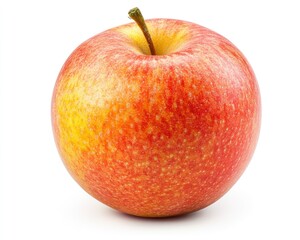 Isolated Fresh Apple Close Up Still Life on White Background