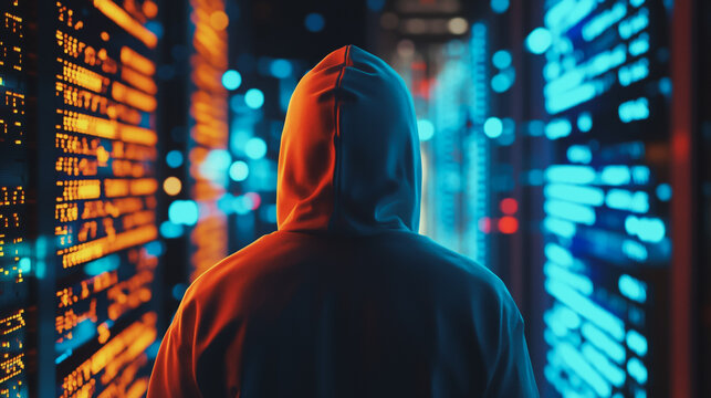 Hackers are planning to hack and attack Zeroday networks and cyber security systems in Smart digital city with Data center on cloud cyber security and Blue Binary Data Software Programming Code 