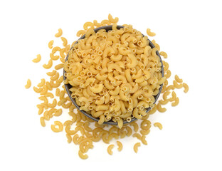 Close up of the background farfalle on white