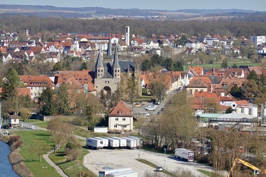 Bad Wimpfen - Blick vom roten Turm auf Wimpfen im Tal und Bad Friedrichshall