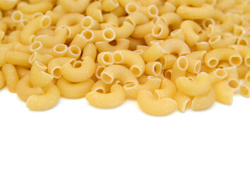 Close up of the background farfalle on white