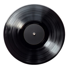 Obraz premium Isolated Vinyl Record on Transparent Background for Creative Use