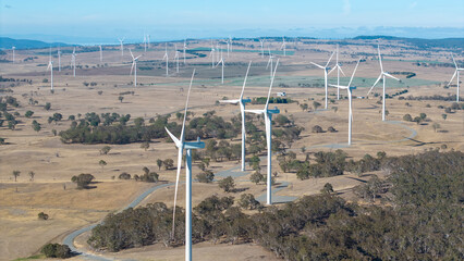 wind powered turbine farm south of Sydney,Australia.