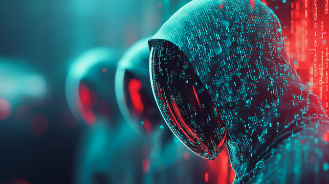 Hackers are planning to hack and attack Zeroday networks and cyber security systems in Smart digital city with Data center on cloud cyber security and Blue Binary Data Software Programming Code 