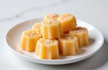 Turkish Delight Is A Traditional Sweet Treat Originating From Turkey Made With Sugar And Flavored With Vanilla Extract.