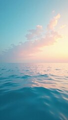 Obraz premium Soft gradient ocean background, abstract calmness, soothing colors, calm ocean