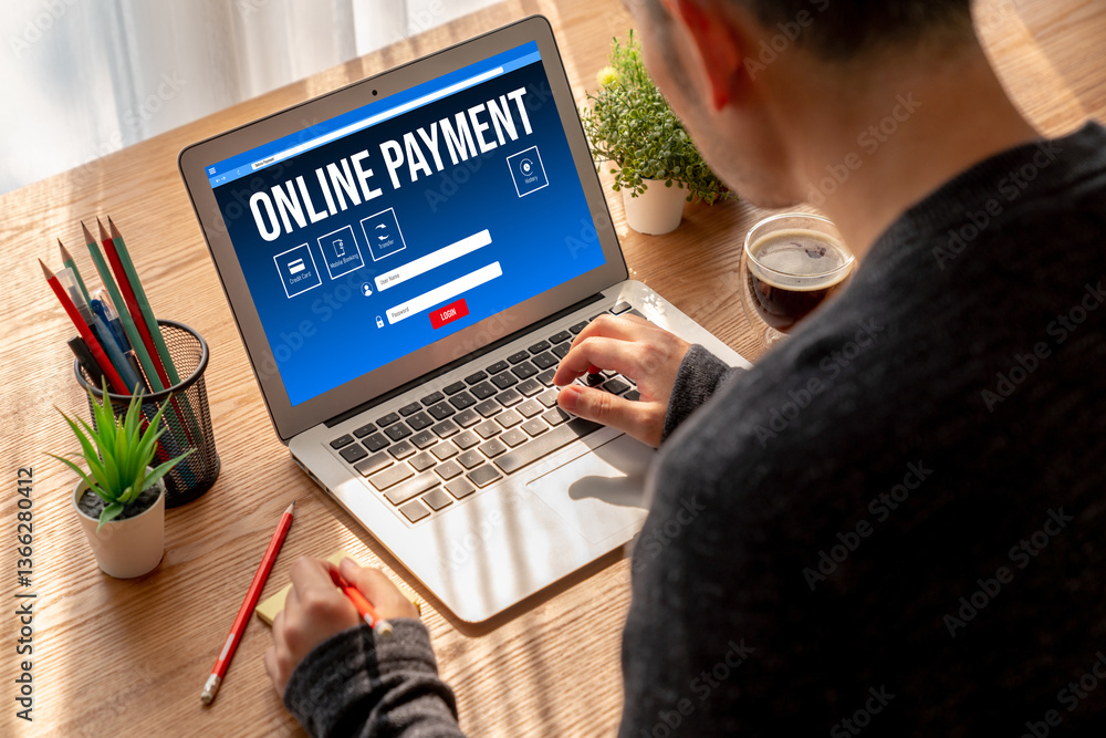 Poster online payment platform for modish money transfer on the internet netowrk