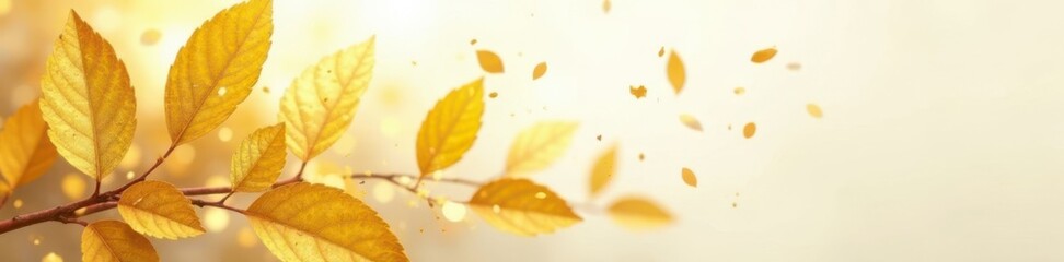 Yellow leaf gold foil texture against a soft white background, leaf details, yellow foliage