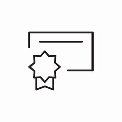 certificate diploma icon sign vector