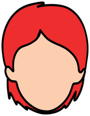 Cartoon Character with Red Hair sticker