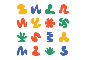 Colorful abstract shapes pattern, vibrant modern design, playful geometric elements