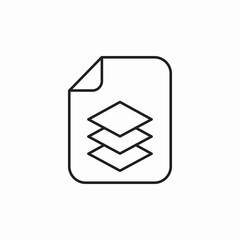 document layer icon sign vector