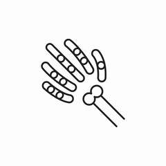 hand bones icon sign vector