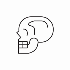 head skull icon sign vector