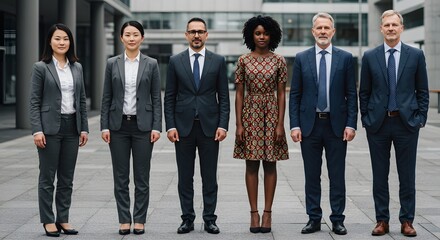 Fototapeta premium Diverse Business Team City Portrait.