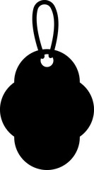 Price tag, label icon in flat paper price, blank product symbol isolated on transparent background