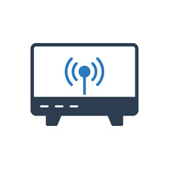 Wi Fi Television Icon Sign Symbol