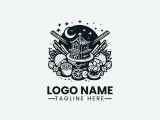 Obraz premium Qingtuan Chinese Food Qingming Festival Logo Design, Qingming Festival Qingtuan Logo