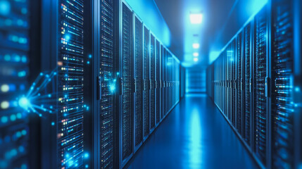 Fototapeta premium Hackers are planning to hack and attack Zeroday networks and cyber security systems in Smart digital city with Data center on cloud cyber security and Blue Binary Data Software Programming Code 