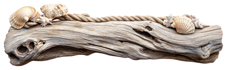 PNG Driftwood plank driftwood seashells nautical.