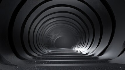 Obraz premium Abstract Futuristic Tunnel Architecture