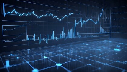 Futuristic Financial Data Dashboard