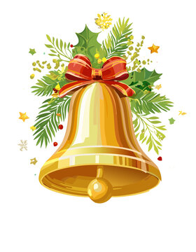 recommend clip art: christmas bells with red ribbon