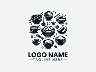 Qingming Festival Jiaozi Logo, Jiaozi Chinese Food Qingming Festival Logo Design