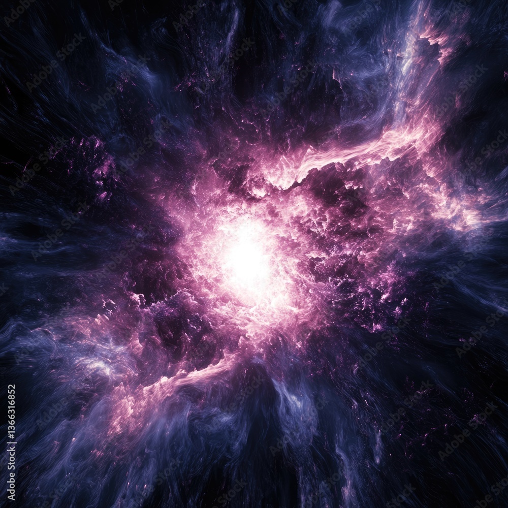 Poster cosmic shockwave: abstract texture of a celestial explosion with opacity effects