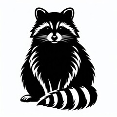 Obraz premium raccoon silhouette illustration