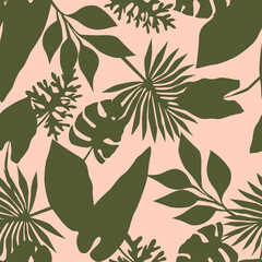 Tropical pattern, floral, leaves. Digital print in Repeat (rapport), Resolution 300 DPI, ideal for fashion, decoration and stationery.