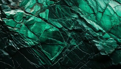 Deep emerald green stone with natural cracks and veins
