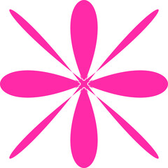 Flower Icon in different shape vector design
