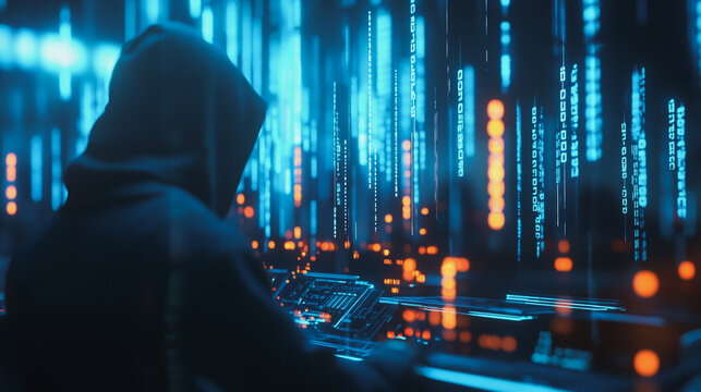 Hacker are planning to hack and attack networks and cyber security systems.abstract innovative cyber security network, using interconnected nodes to represent business partnerships on the Smart city.
