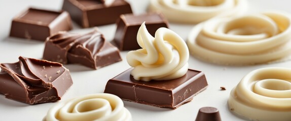 delicious chocolate treats with white frosting for sweet indulgence
