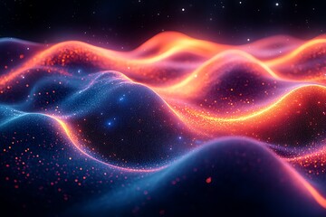 Obraz premium Glowing color transitions on bold painted texture high resolution picture