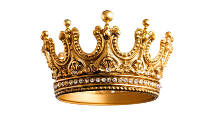 Golden Crown Ornate Royalty, Treasures, Luxury, Wealth, Cut Out Transparent