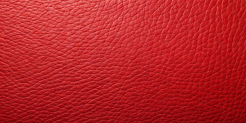 Fototapeta premium A close-up view of a textured red leather surface, highlighting its rich color and natural patterns, perfect for various design applications and upholstery projects