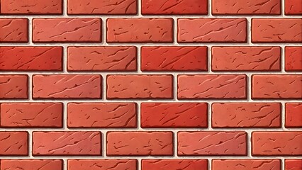 Obraz premium Seamless Red Brick Wall Texture Background Illustration Pattern Design
