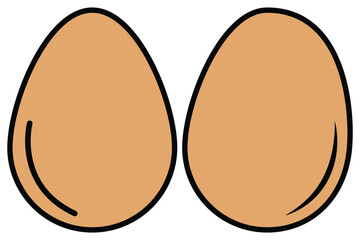 Eggs isolated on background. Easter egg icon. Vector illustrator