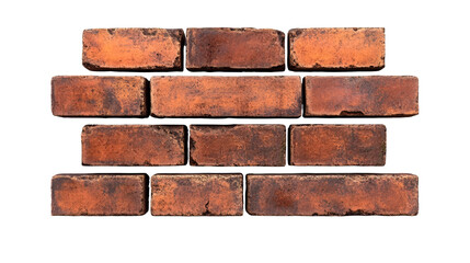Obraz premium Brick wall texture background, construction industry, abstract structure, cut out transparent