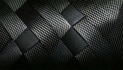 Black and silver carbon fiber weave with subtle reflections